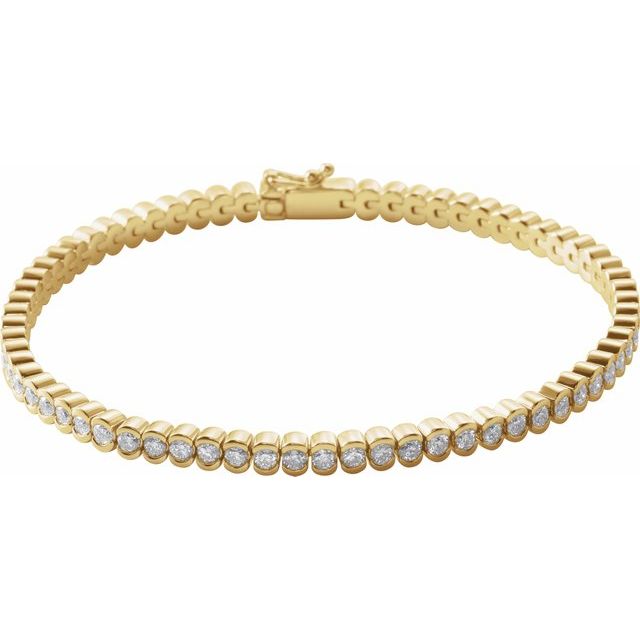 14K Yellow 3 CTW Diamond Line 7" Bracelet 1
