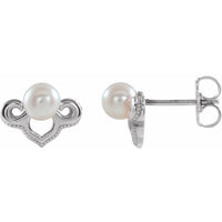 Sterling Silver Freshwater Cultured Pearl Earrings 1