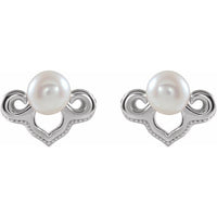 Sterling Silver Freshwater Cultured Pearl Earrings 2