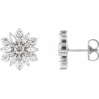 14K White 1 CTW Diamond Earrings 1