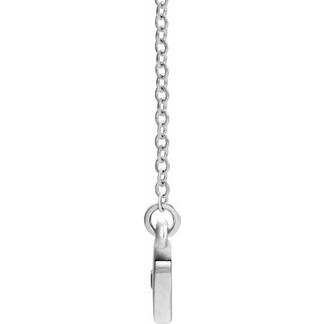 Sterling Silver Blue Zircon Heart 16" Necklace 2