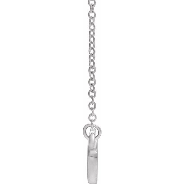 14K White Emerald Heart 16" Necklace 2