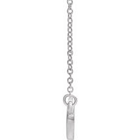 14K White Emerald Heart 16" Necklace 2
