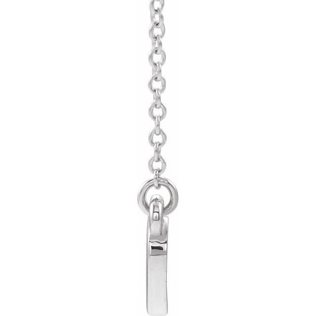 14K White Mozambique Garnet Heart 16" Necklace 2