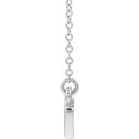 14K White Mozambique Garnet Heart 16" Necklace 2
