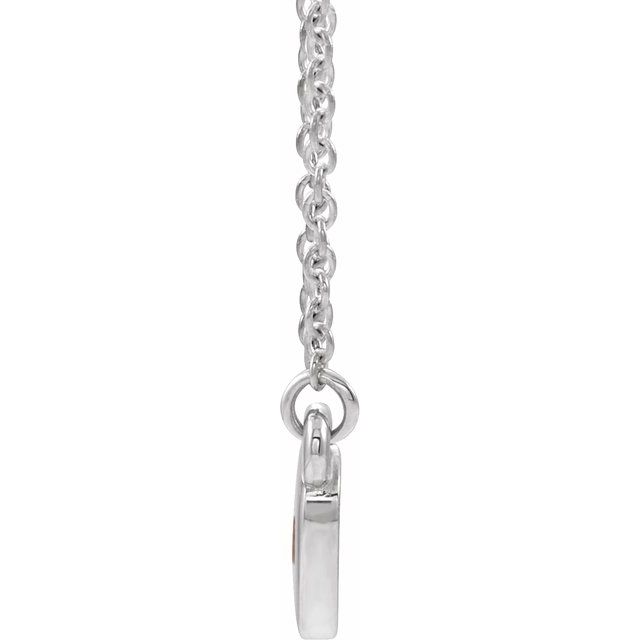 14K White Citrine Heart 16" Necklace 2