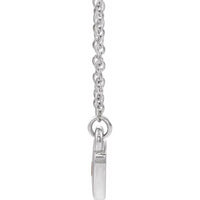 14K White Citrine Heart 16" Necklace 2
