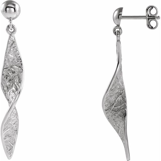 Sterling Silver Twisted Dangle Earrings 1