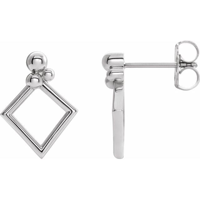 Sterling Silver Geometric Earrings 1