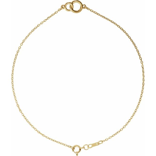 14K Yellow Interlocking Circle Bracelet 1