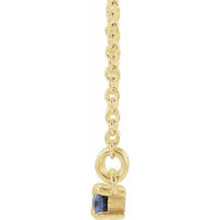 14K Yellow Tanzanite & 1/5 CTW Diamond Bar 16-18" Necklace 2