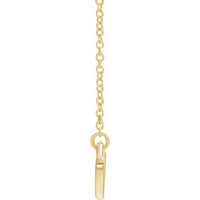 14K Yellow Aquamarine Heart 16" Necklace 2