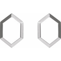 Sterling Silver Geometric Drop Earrings 2