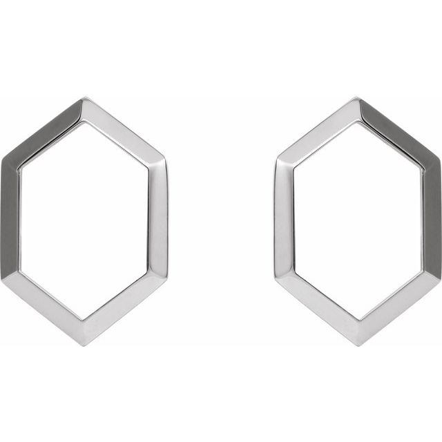 Sterling Silver Geometric Drop Earrings 2