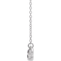14K White Alexandrite Bezel-Set Bar 16-18" Necklace 2