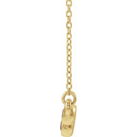 14K Yellow Lab-Created Ruby Bezel-Set Bar 16-18" Necklace