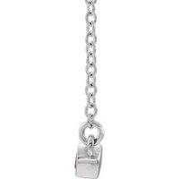 14K White Citrine Bezel-Set 16" Bar Necklace 2