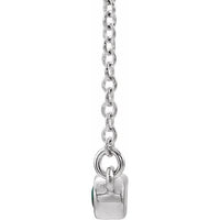 14K White Alexandrite Bezel-Set 16" Bar Necklace 2