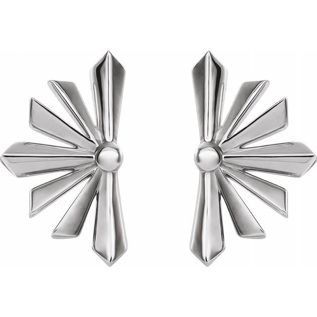 Sterling Silver Starburst Earrings 2