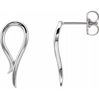 Sterling Silver Freeform Earrings 1