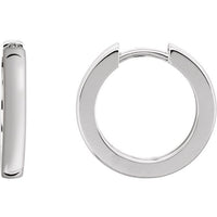 Sterling Silver 16 mm Hinged Hoop Earrings 1