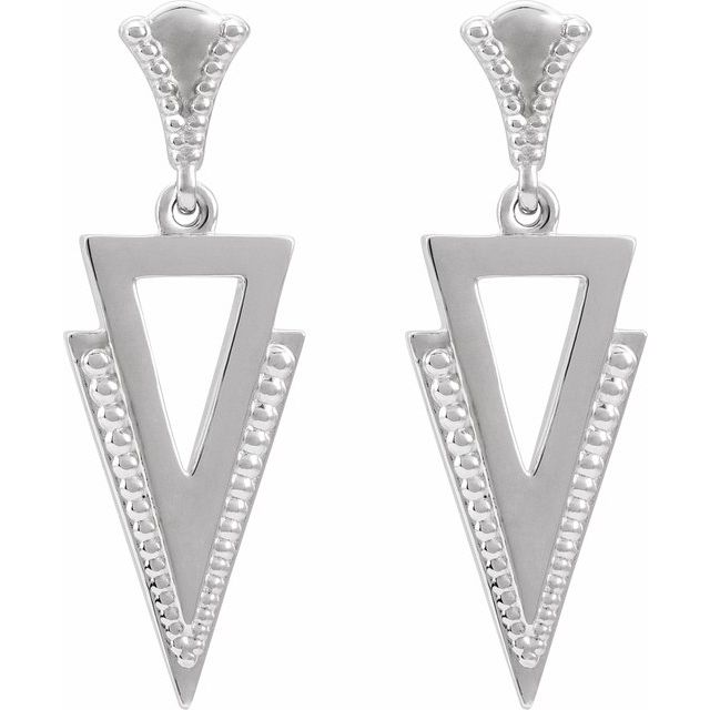 Sterling Silver Geometric Dangle Earrings 2