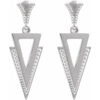 Sterling Silver Geometric Dangle Earrings 2