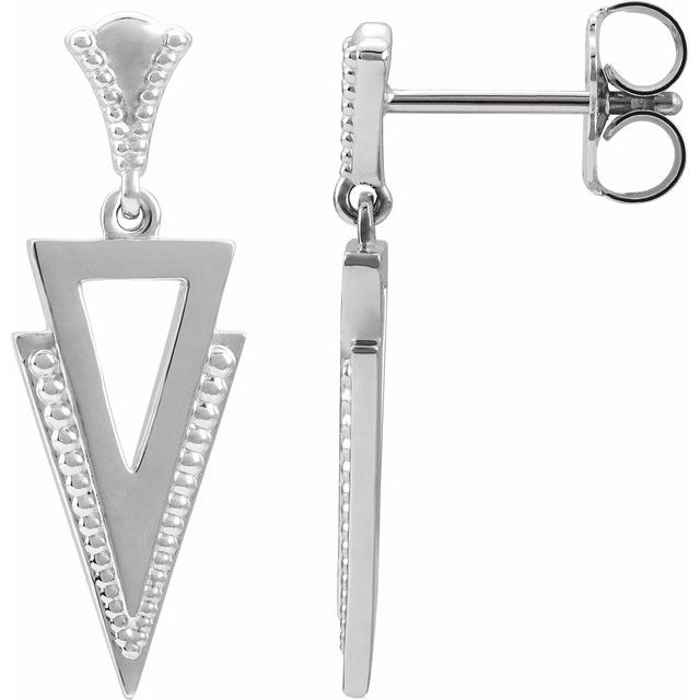Sterling Silver Geometric Dangle Earrings 1