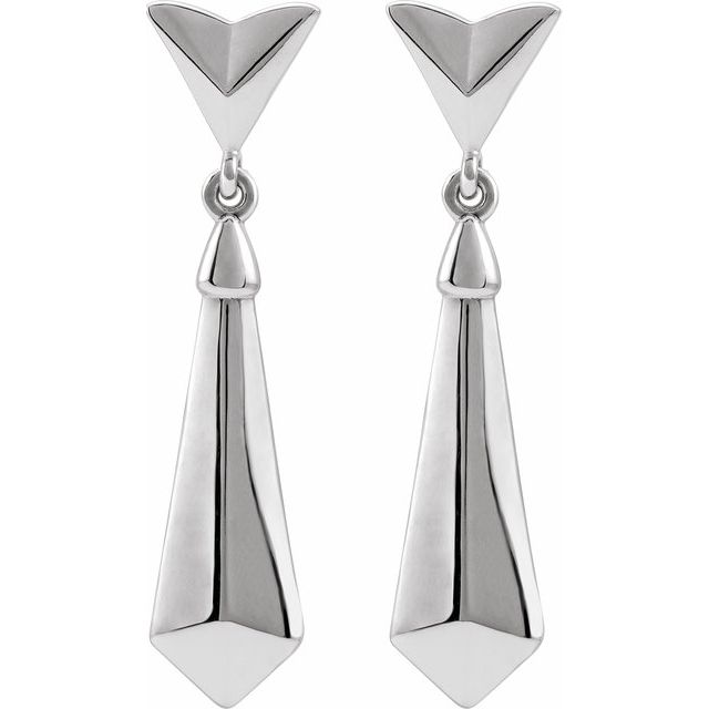 Sterling Silver Geometric Dangle Earrings 2