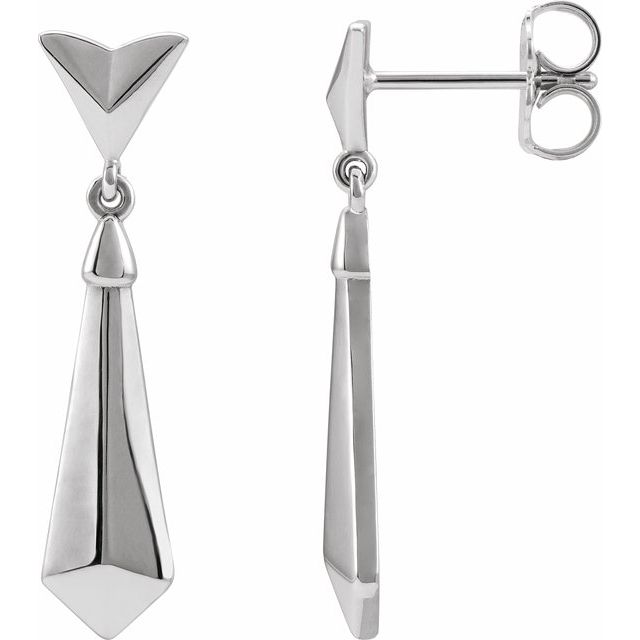 Sterling Silver Geometric Dangle Earrings 1