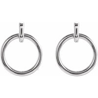 Sterling Silver Circle Dangle Earrings 2