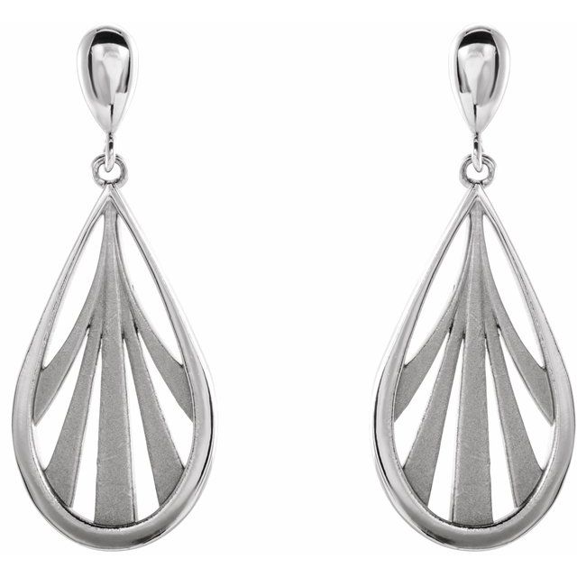 Sterling Silver Geometric Dangle Earrings 2
