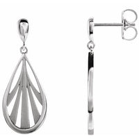 Sterling Silver Geometric Dangle Earrings 1