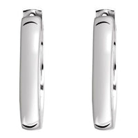 Sterling Silver 14 mm Hinged Hoop Earrings 2