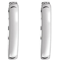 Sterling Silver 16 mm Hinged Hoop Earrings 2