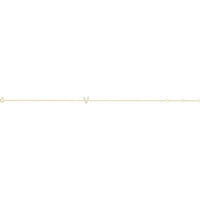 14K Yellow .05 CTW Diamond Initial V 6-7" Bracelet 2