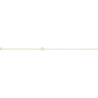 14K Yellow .06 CTW Diamond Initial R 6-7" Bracelet 2