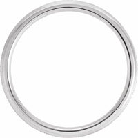 Sterling Silver 5 mm Comfort-Fit Knurled Beveled Edge Band