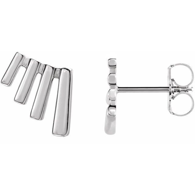 Sterling Silver Fan Ear Climbers 1