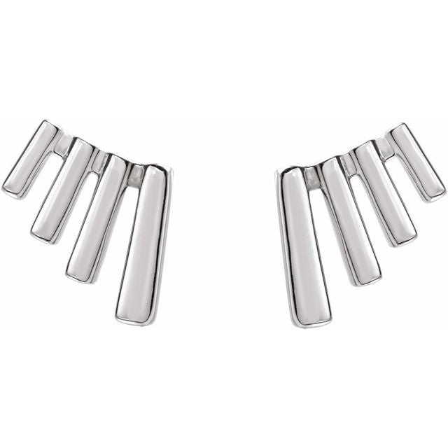 Sterling Silver Fan Ear Climbers 2
