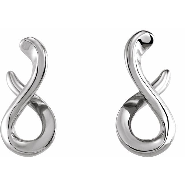 Sterling Silver Infinity-Inspired Drop Earrings 2