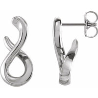 Sterling Silver Infinity-Inspired Drop Earrings 1