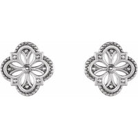 Sterling Silver Vintage-Inspired Clover Earrings 2