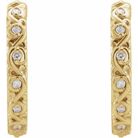 0.06 CTW .06 CTW Natural Diamond Sculptural Hoop Earrings