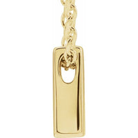 14K Yellow Gold Initial M Slide Pendant 16-18" Necklace