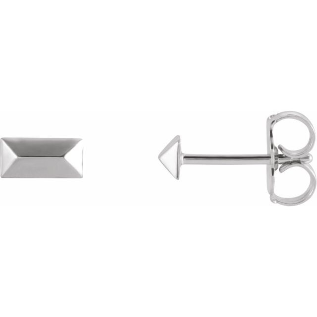 Sterling Silver Geometric Stud Earrings 1
