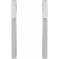 Sterling Silver 15.76 mm Geometric Hoop Earrings 2