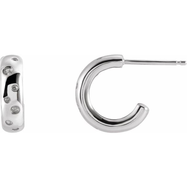 Sterling Silver Right Hoop Earrings 1