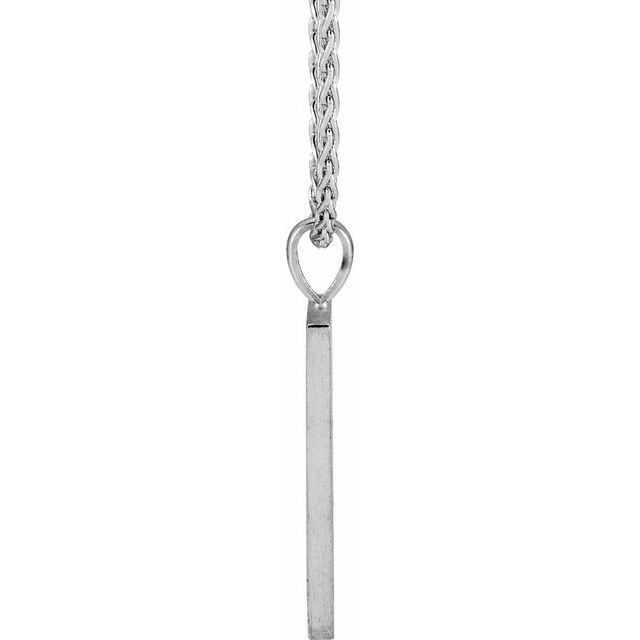 Sterling Silver 1/5 CTW Black Diamond Triangle 24" Necklace 2