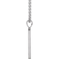 Sterling Silver 1/5 CTW Black Diamond Triangle 24" Necklace 2